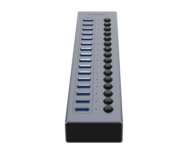 USB хаб Orico BT2U3-16AB USB 3.0 16 портів алюмінієвий з блоком живлення hub концентратор - зображення 9