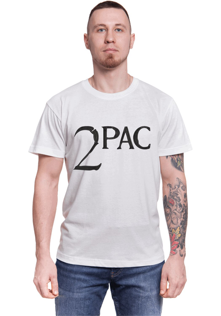 Футболка Embroshop с вышивкой 2Pac Tupac Shakur Белая L (FM044-33 ...