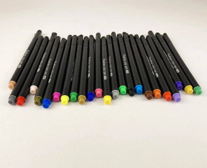 Набор разноцветных линеров Fineliner Color 24 цвета, профессиональный набор ручек для рисования и скетчинга - изображение 5