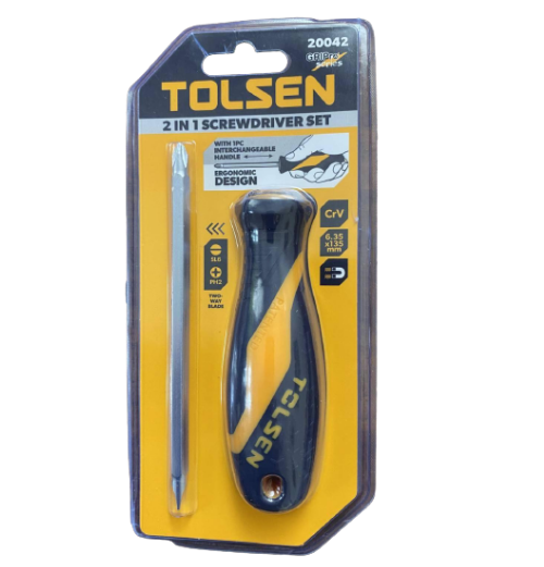 Отвертка двусторонняя Tolsen РН2 / SL6x1.2 мм - Фото 1 Отвертка двусторонняя Tolsen РН2 / SL6x1.2 мм - изображение 1