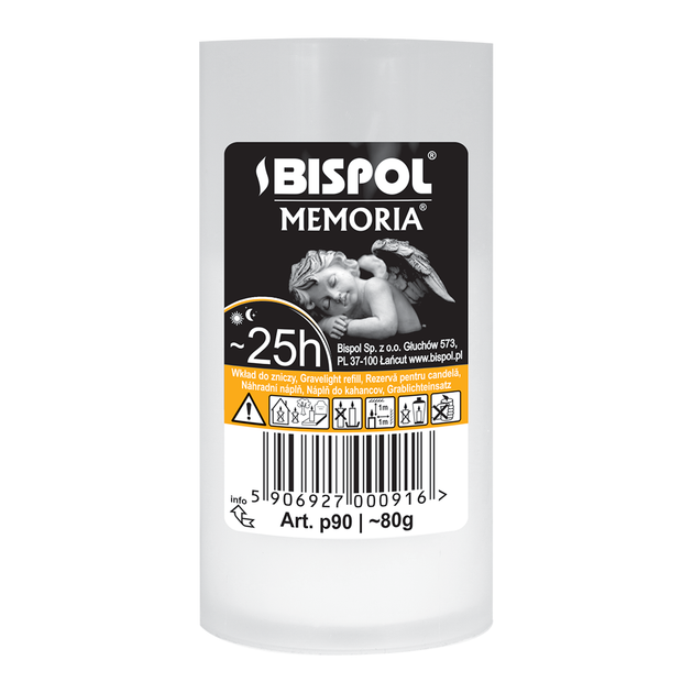 Свічка запаска Bispol Memoria на 25 годин - Фото 1 Свічка запаска Bispol Memoria на 25 годин - изображение 1