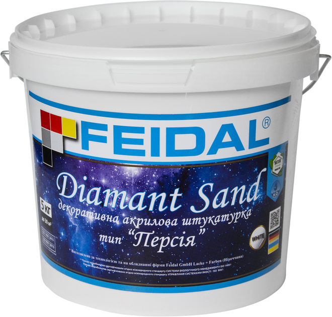 Штукатурка Feidal Diamant Sand 5 кг Серебряный (4820080582618) – фото ...