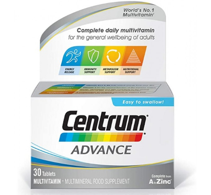 Мультивитаминный комплекс Centrum Advance Multivitamins and Minerals ...