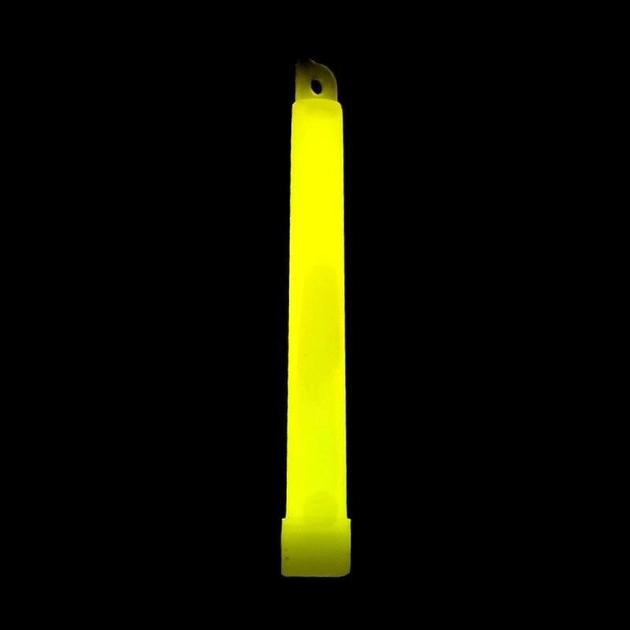 Тактичний світильник, хімічне світло, неоновий ліхтарик - 1 од. Жовтий, MFH, 8-12 годин, 15 x 1,5 см - зображення 1
