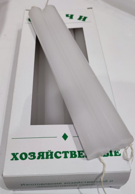 Свечка парафиновая хозяйственная 10 шт. 22 см (129723) – фото, отзывы ...