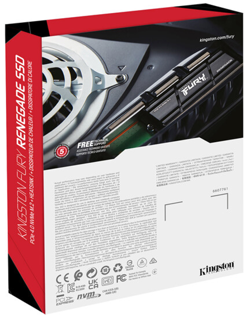 SSD диск Kingston FURY Renegade with Heatsink 1TB NVMe M.2 2280 PCIe 4.0 x4 3D NAND TLC (SFYRSK/1000G) - изображение 7