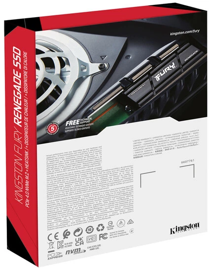 Dysk SSD Kingston FURY Renegade with Heatsink 4TB NVMe M.2 2280 PCIe 4.0 x4 3D NAND TLC (SFYRDK/4000G) - obraz 7