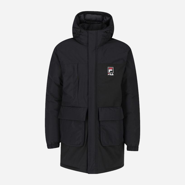 Pull fila noir et rouge sale