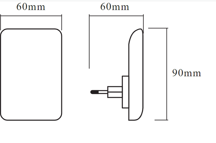 Ночник 0.3W 220V 5lm 3000K 60x90x60mm [4058075266766] Ledvance LUNETTA Glow в розетку - изображение 3