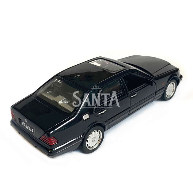Іграшкова машинка металева Mercedes-Bens W140 (Мерседес-Бенц W140) «АвтоЕксперт», чорний, батар., світло, звук, відкр.двері, інерція, від 3 років, 15*6*5 (LF-43189) - зображення 4