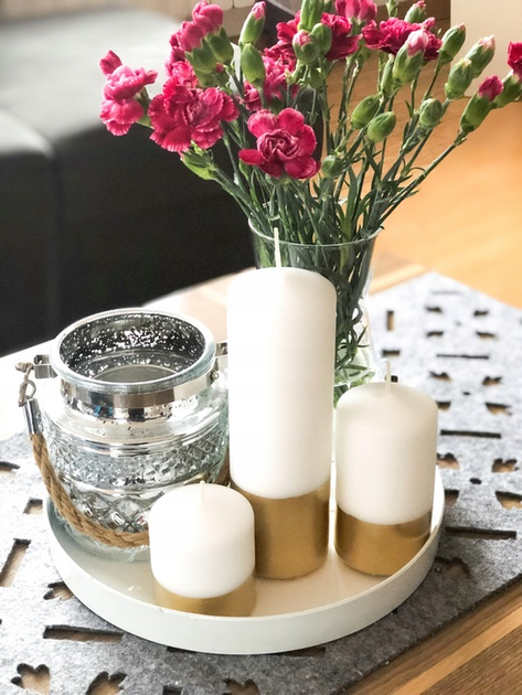 Свеча парафиновая Pom Pom Candles, 20 х 6.5 см, без запаха, 100 часов ...