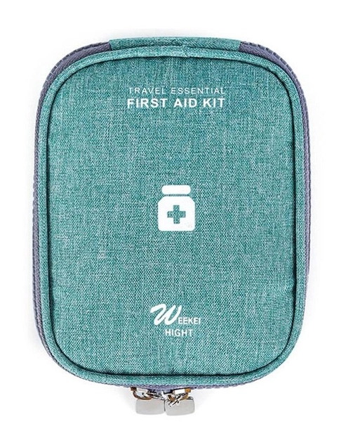 Аптечка сумка органайзер для медикаментів для подорожей для дому 14х11х3 см (473528-Prob) Зелена - зображення 1