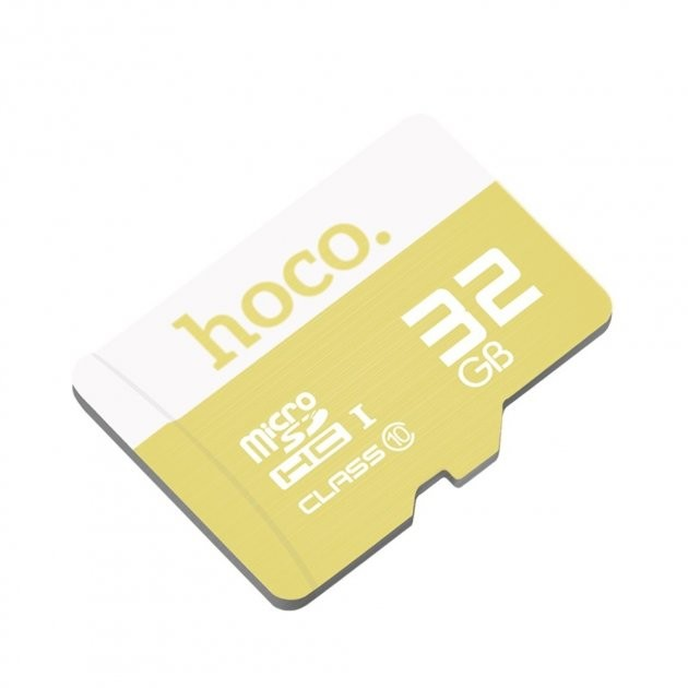 Карта пам'яті Hoco TF SDHC 32GB High Speed Yellow - зображення 1