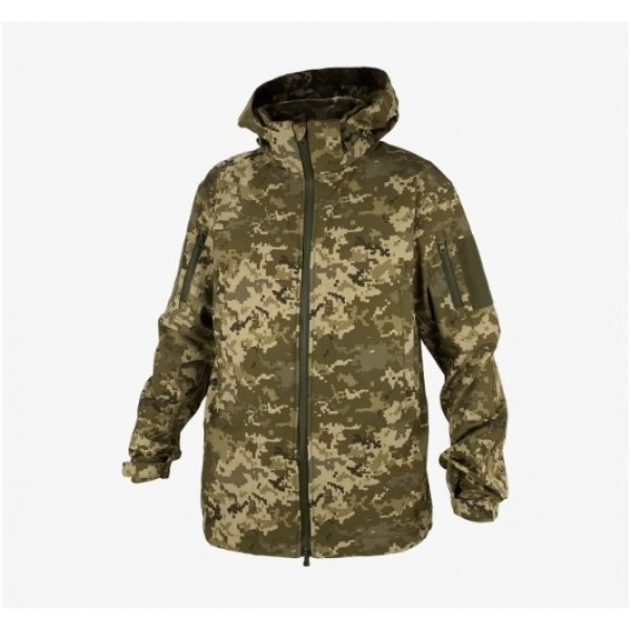 Військова тактична куртка Soft Shell весна - осінь ТТХ піксель 52 р, зріст 182 - зображення 1