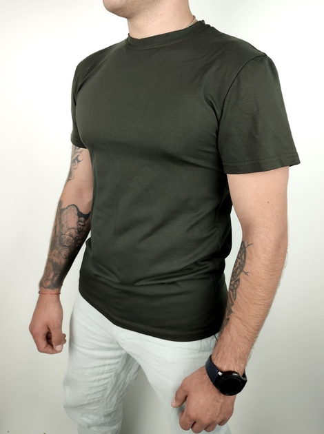 Тактическая футболка НГУ ТТХ Хаки (эластичная, хлопок + полиэстер) 54 (XXL) - изображение 1
