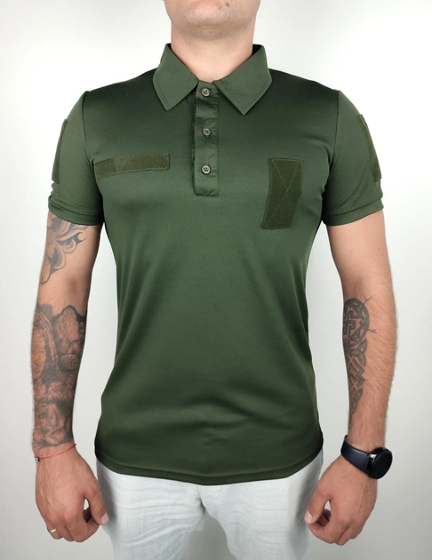 Тактическая футболка Поло Coolmax ТТХ олива M - изображение 2
