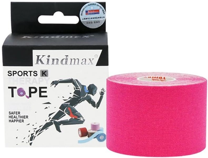 Кінезіо тейп Kindmax 5x5 (Pink) - зображення 1