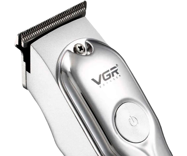 Беспроводная машинка для стрижки волос, усов и бороды с USB зарядкой VGR V-071 серебристая 5W (24322-V-071_277) - изображение 5