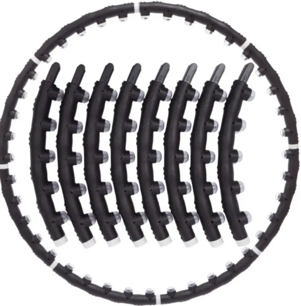 Массажный обруч халахуп Massaging Hoop Exerciser Professional Bradex с магнитами Black (lin-0630-OPTTYT) - изображение 5
