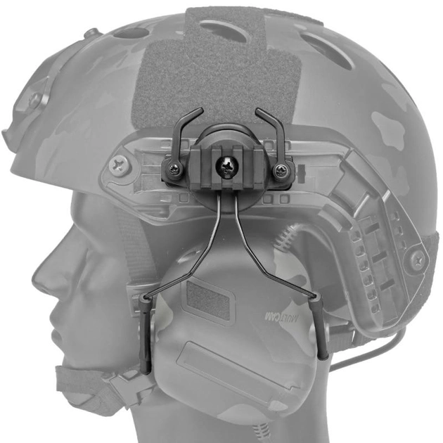 Адаптер крепление для наушников на шлем быстросьемное ARC Rail Helmet BeArmD Черный (1489601) - изображение 1