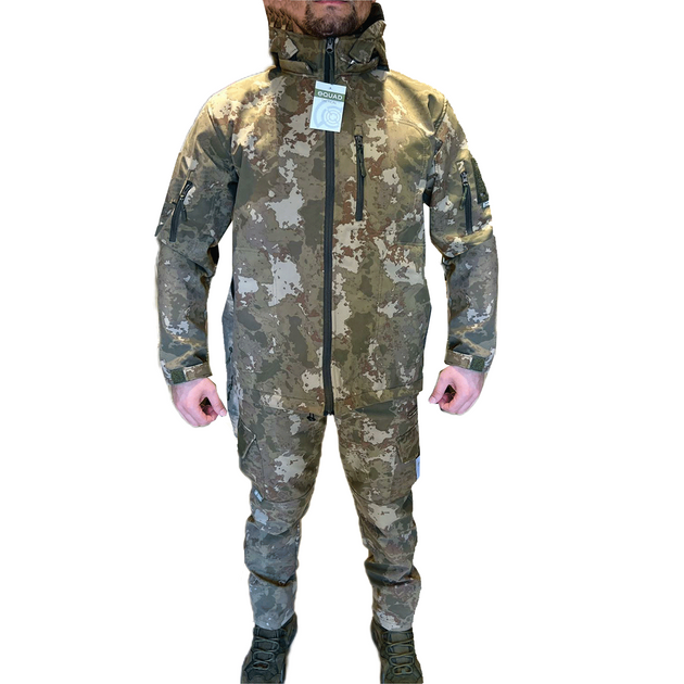 Теплый флисовый костюм куртка и штаны софтшел soft-shell размер 56 ( 3ХL ) - изображение 1