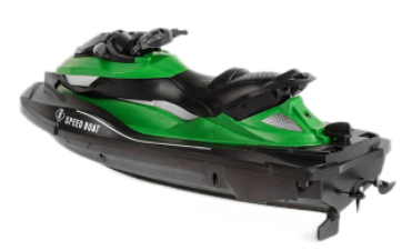 Водний мотоцикл на радіокеруванні Speedboat Чорний із зеленим - зображення 2