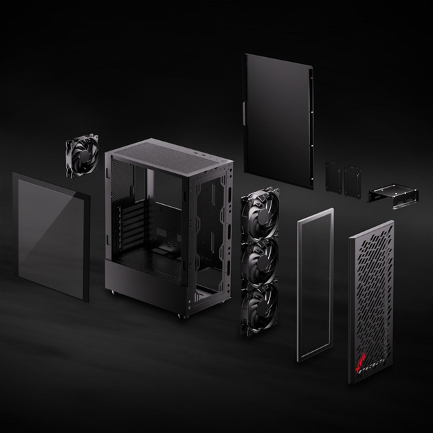 Корпус XPG Valor Air Black (VALORAIRMT-BKCWW) - зображення 2