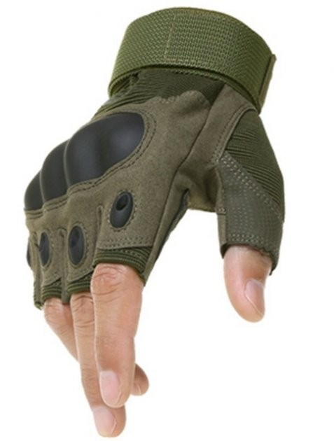 Тактические Перчатки Tactical Gloves PRO беспалые рукавицы олива размер XL - изображение 1
