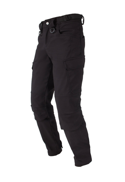 Утеплені тактичні штани на флісі modern S black - зображення 2