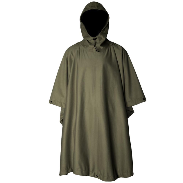 Тактический дождевик Пончо Raincoat водонепроницаемый военный плащ One Size (khaki) накидка от дождя - изображение 1