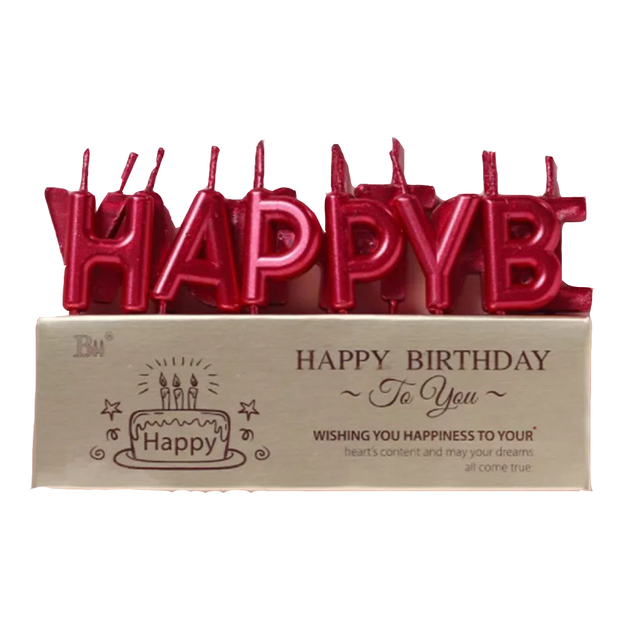 Свечи В Торт Happy Birthday Красные - Фото 2 Свечи В Торт Happy Birthday Красные - изображение 2