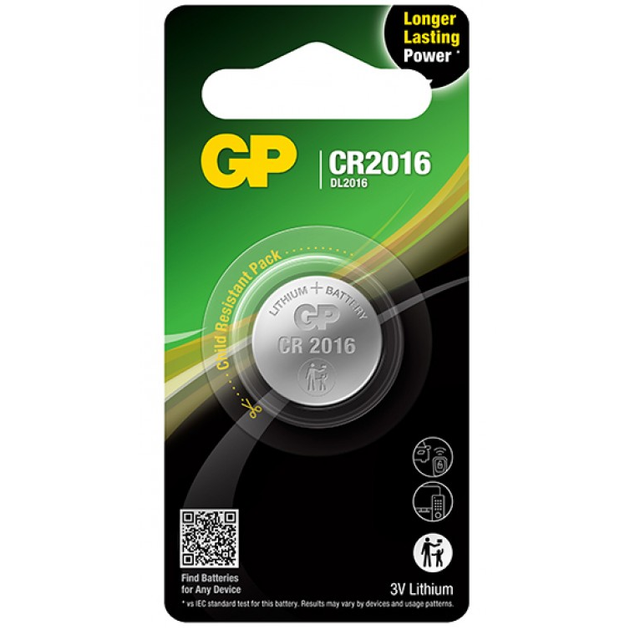 Батарейка литиевая GP CR2016 3V 1шт – фото, отзывы, характеристики в ...