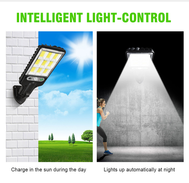 Вуличний світлодіодний ліхтар на сонячній батареї з пультом Solar Light SL-6164-108COB настінний світильник з датчиком руху, акумуляторний - зображення 7