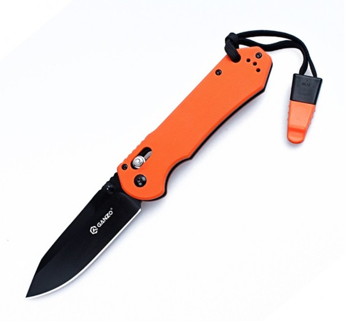 Нож складной карманный, туристический Axis Lock Ganzo G7453-OR-WS Orange 210 мм - изображение 1