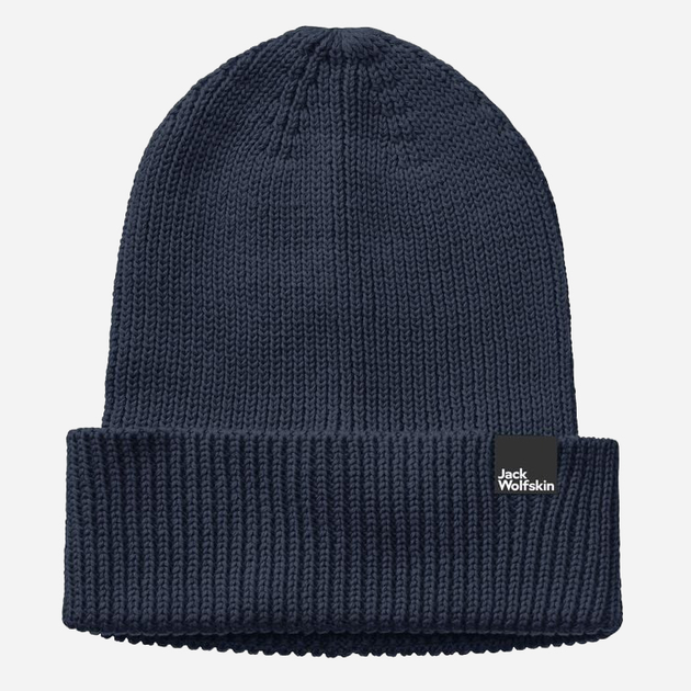 Акція на Шапка жіноча Jack Wolfskin Essential Beanie 1910881-1010 One Size Темно-синя від Rozetka