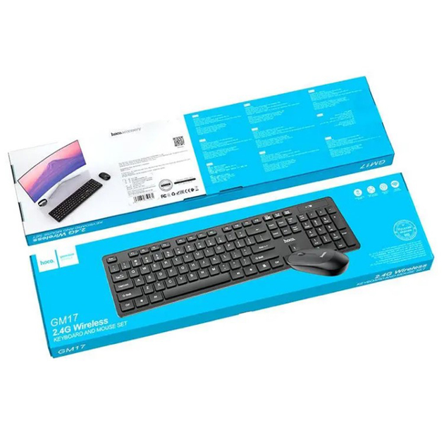 Безпровідна Bluetooth клавіатура з мишкою Hoco GM17, Black - зображення 2