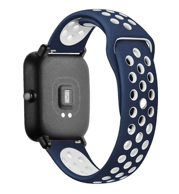 Ремешок для Amazfit BIP | Bip Lite | Bip U / Pro/ Mini | GTS | GTS 2 /3 | Gtr 42mm силиконовый 20мм перфорированный Сине-Белый BeWatch (1010152) - Фото 2 Ремешок для Amazfit BIP | Bip Lite | Bip U / Pro/ Mini | GTS | GTS 2 /3 | Gtr 42mm силиконовый 20мм перфорированный Сине-Белый BeWatch (1010152) - изображение 2