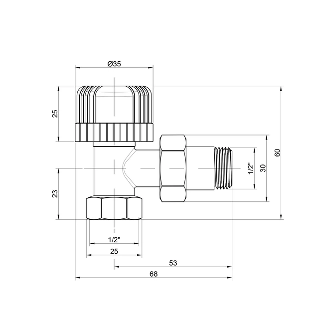 Кран радиаторный Icma 1/2\" 28х1,5 угловой №774 – низкие цены, кредит ...