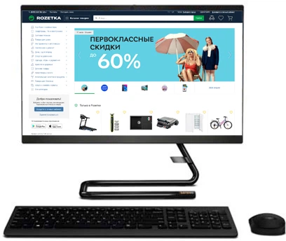 Lenovo 一体型PC ideaCentre AIO 3 22ADA05 Моноблок Lenovo IdeaCentre AIO 3 22ADA05 (F0EX0051UA) Black – фото