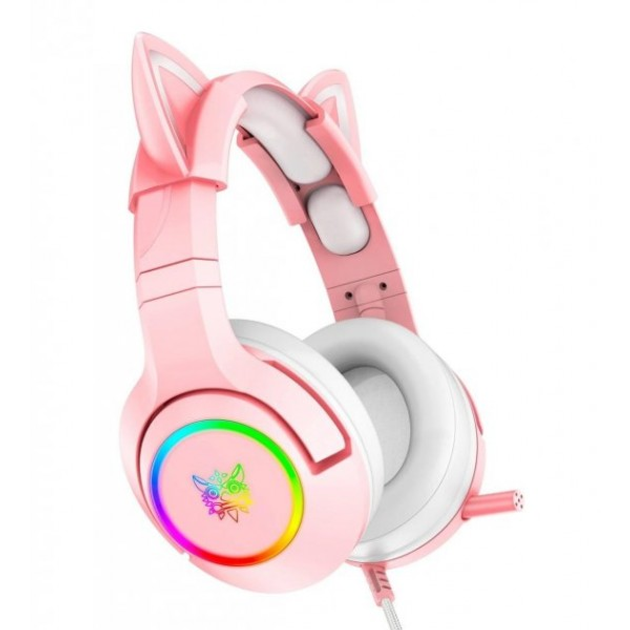 Игровые наушники накладные с микрофоном и подсветкой ONIKUMA Gaming Cat ...