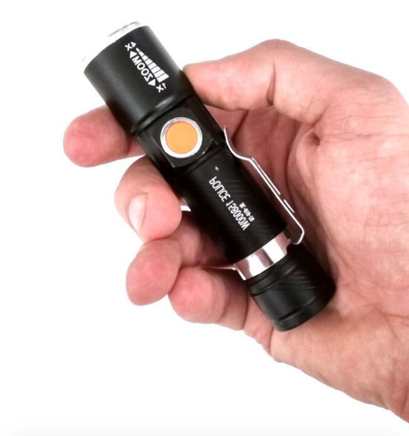 Качественный аккумуляторный фонарик X-Balog BL-616 (заряд от USB) металлический BLACK - Фото 5 Качественный аккумуляторный фонарик X-Balog BL-616 (заряд от USB) металлический BLACK - изображение 5