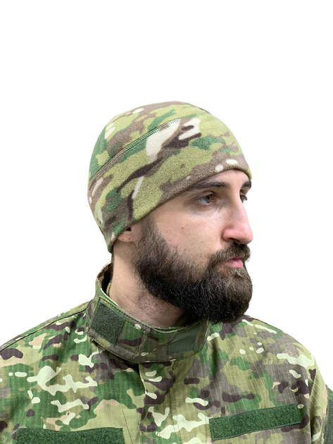 Флисовая шапка мультикам военная зимняя теплая Размер ХЛ 60-62 - изображение 1