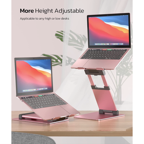 Подставка для ноутбука Nulaxy Ergonomic Laptop Stand Rose Gold (C5-01) - Фото 4 Подставка для ноутбука Nulaxy Ergonomic Laptop Stand Rose Gold (C5-01) - изображение 4