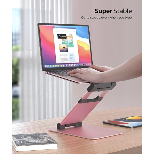 Подставка для ноутбука Nulaxy Ergonomic Laptop Stand Rose Gold (C5-01) - Фото 5 Подставка для ноутбука Nulaxy Ergonomic Laptop Stand Rose Gold (C5-01) - изображение 5