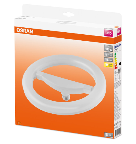 Лампа світлодіодна 14.5W 220V 1521lm 2700K E27 ⌀260mm кільцева [4058075606999] OSRAM CIRCOLUX LED - зображення 5