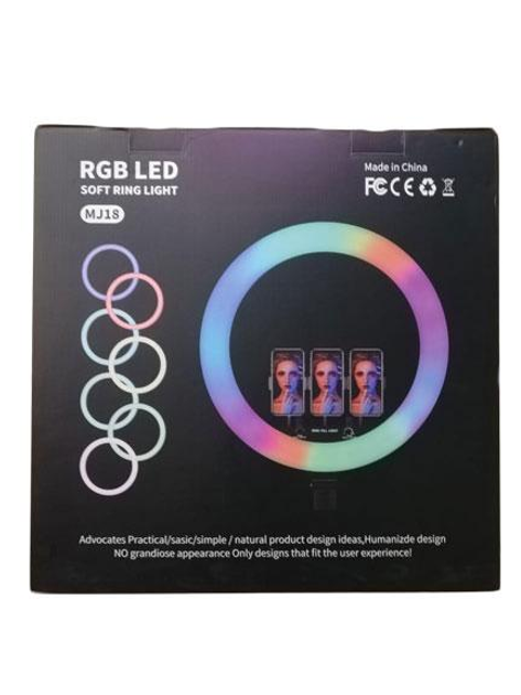 Кольцевая LED лампа RGB MJ18 45см (3 крепления) пульт + сумка) - изображение 3