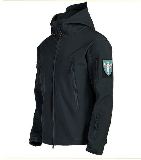 Куртка тактична Tactical Pro непромокальна чоловіча Soft Shell XL Чорна (359728098) - зображення 1