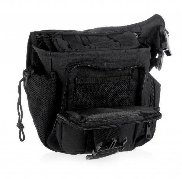 Сумка тактическая через плечо TacticBag Molle B03 Black - зображення 2