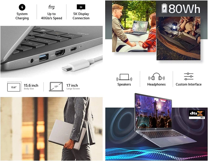 大画面 超軽量★ 17 LG ノートPC gram 17Z90N Core i7-1065G7 windows11  24GB SSD512GB  カメラあり 2K オフィス (C108) Ноутбук 17