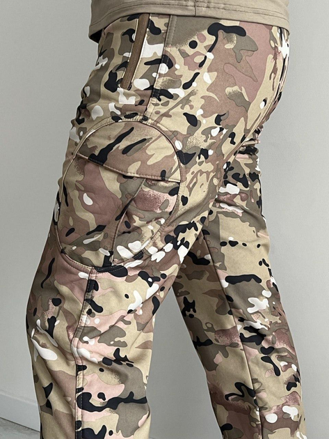 Военные тактические штаны SoftShell MultiCam Софт Шелл Мультикам XL - изображение 2